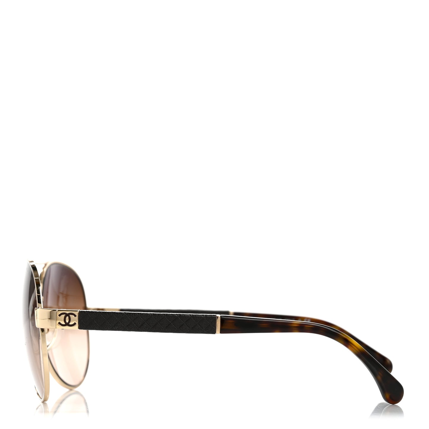 Lambskin Quilted CC 4195-Q Sunglasses Gold
