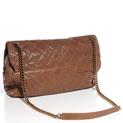 Chanel Crumpled Grained Calfskin Maxi Shiva Flap Beige 3 of 8