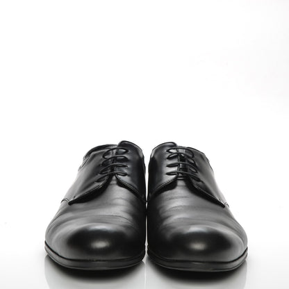 Louis Vuitton Mens Lambskin Derby Lace Up Shoes 8.5 Black 2 of 8