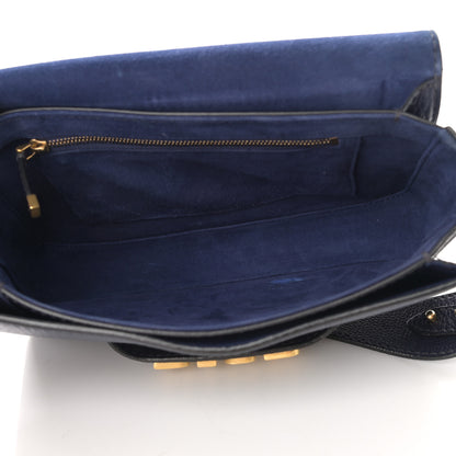 Christian Dior Grained Calfskin Dio(r)evolution Flap Bag Navy Blue 5 of 18