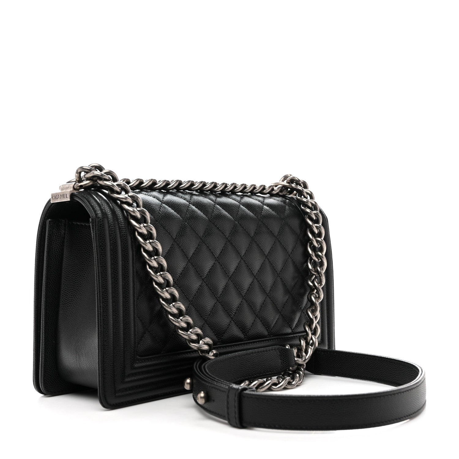 Chanel Caviar Quilted Medium Boy Flap Black 2 of 10