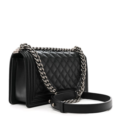 Chanel Caviar Quilted Medium Boy Flap Black 2 of 10
