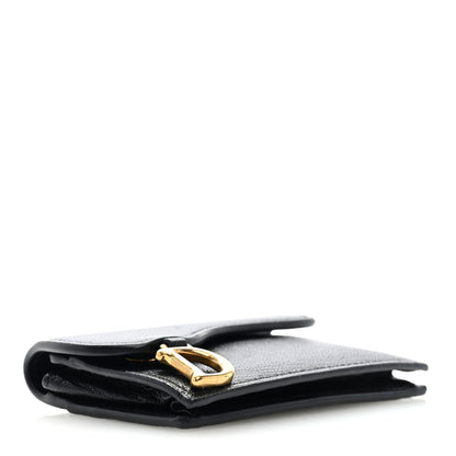 Christian Dior Goatskin Saddle Card Holder Black 4 of 6