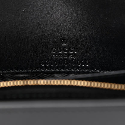 Gucci Guccissima Signature Bowy Chain Wallet Black 6 of 12