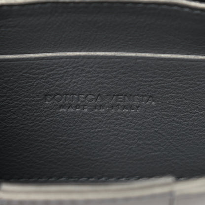 Bottega Veneta Metallic Patent Calfskin Maxi Intrecciato Extra Mini Cassette Crossbody Bag Silver 6 of 8