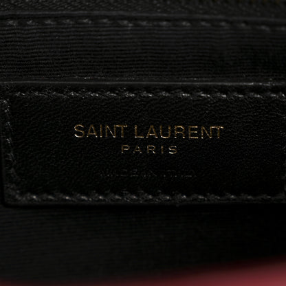 Saint Laurent Lambskin Quilted Toy Loulou Puffer Monogram Chain Satchel Red 6 of 15