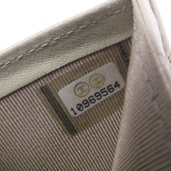 Chanel Lambskin Quilted Bi-Fold Wallet Beige Clair 8 of 9