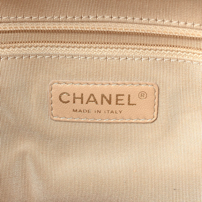 Chanel Calfskin Quilted In The Mix Shopping Tote Beige Black 12 of 20