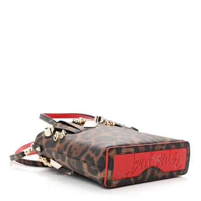 Christian Louboutin Calfskin Leopard Spike Studded Mini North South Cabata Tote Multicolor 4 of 7