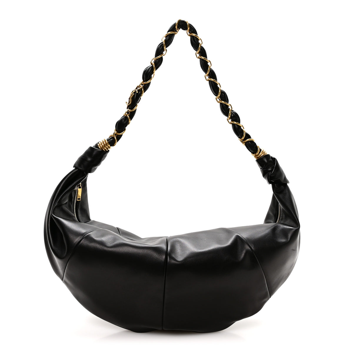 Saint Laurent Lambskin Small Amalia Hobo Black 1 of 10