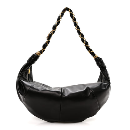 Saint Laurent Lambskin Small Amalia Hobo Black 1 of 10