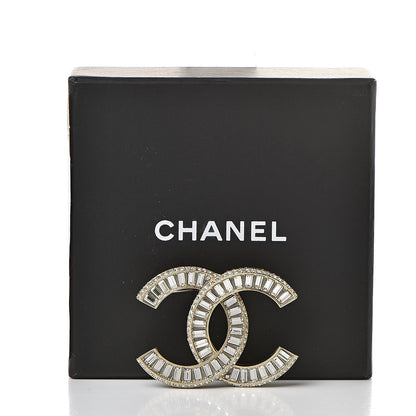 Chanel Baguette Crystal CC Brooch Gold 6 of 6