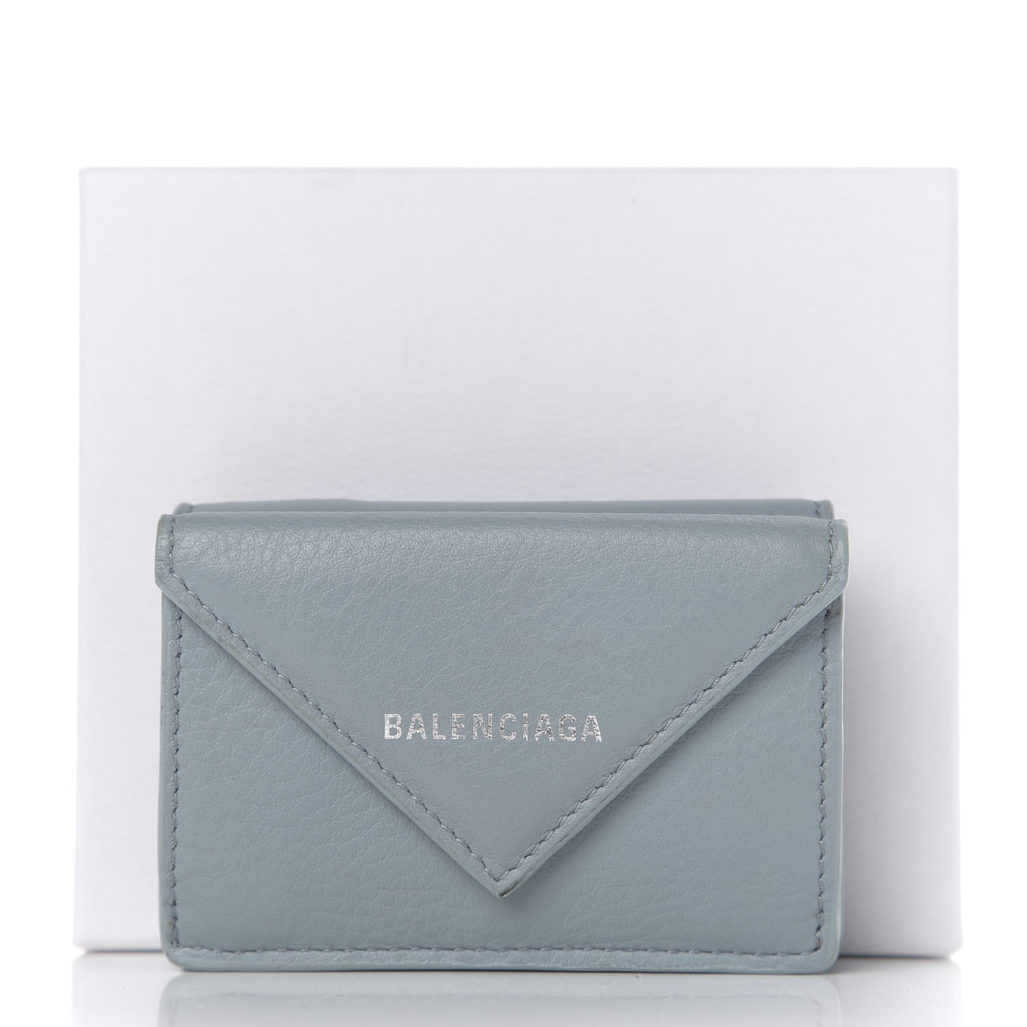 Balenciaga Calfskin Mini Papier Wallet Cyclade 6 of 6