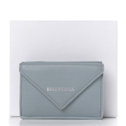 Balenciaga Calfskin Mini Papier Wallet Cyclade 6 of 6