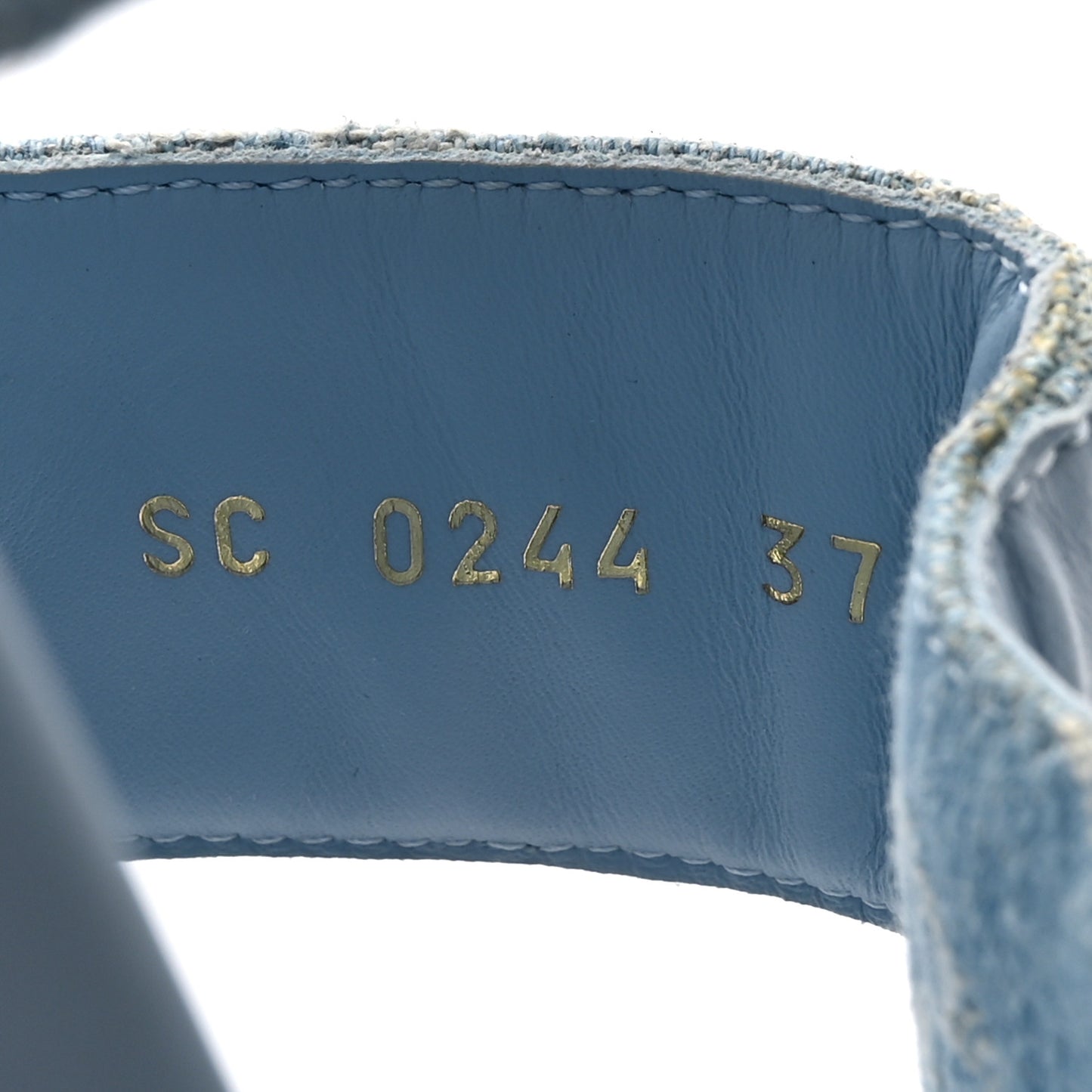 Denim Monogram LV Sunset Comfort Flat Sandals 37 Blue