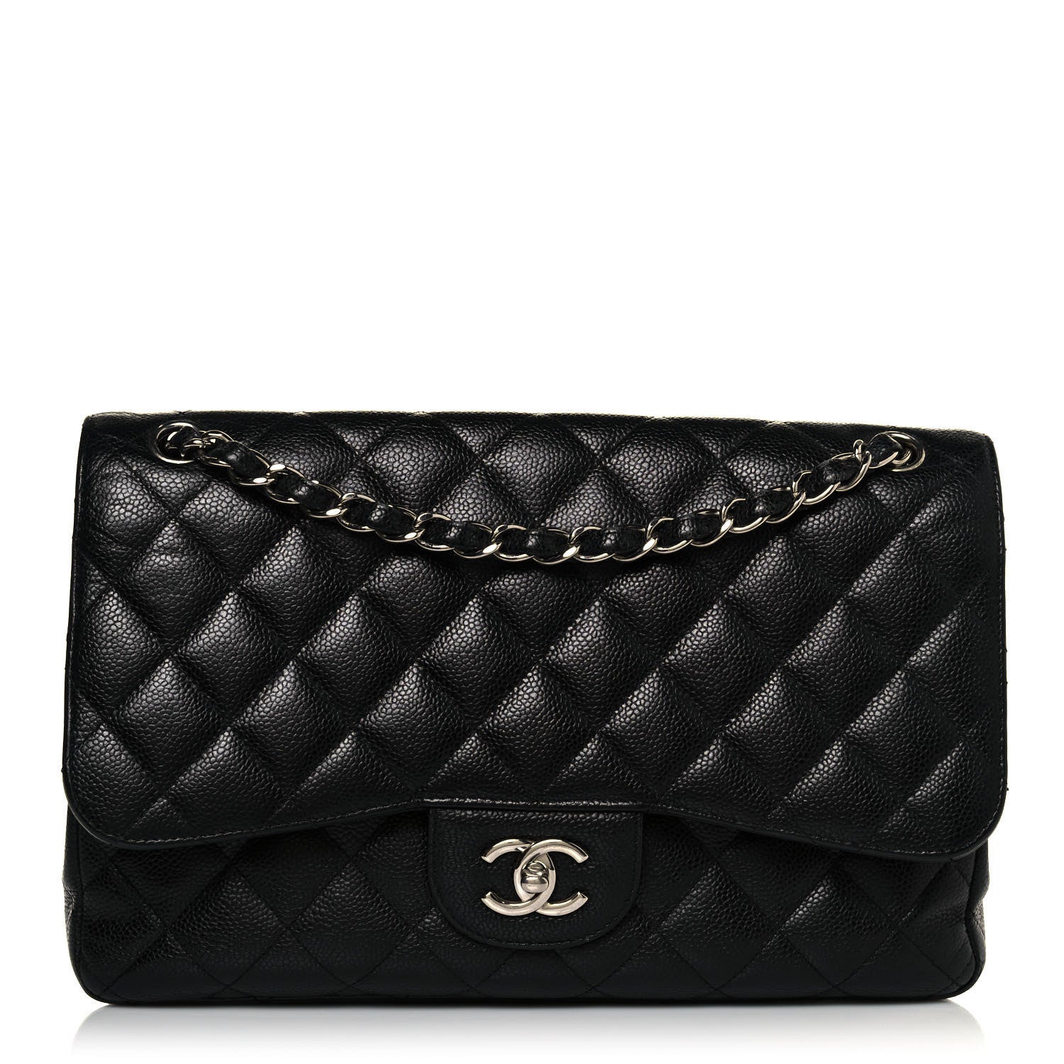 Chanel Caviar Quilted Jumbo Double Flap Black 1 of 12