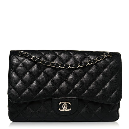 Chanel Caviar Quilted Jumbo Double Flap Black 1 of 12