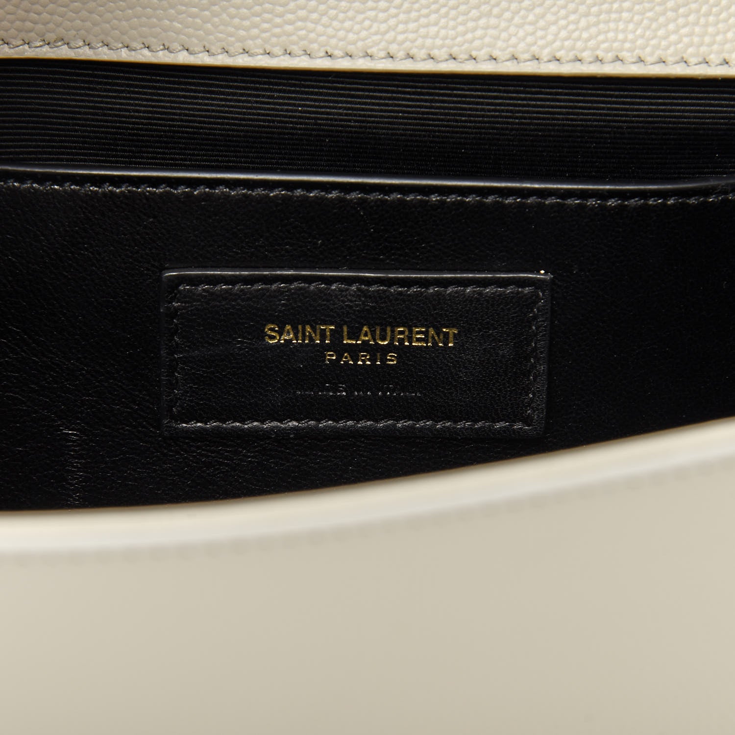 Saint Laurent Grain De Poudre Classic Monogram Cassandre Clutch Dove White 9 of 9