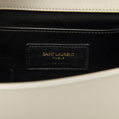 Saint Laurent Grain De Poudre Classic Monogram Cassandre Clutch Dove White 9 of 9