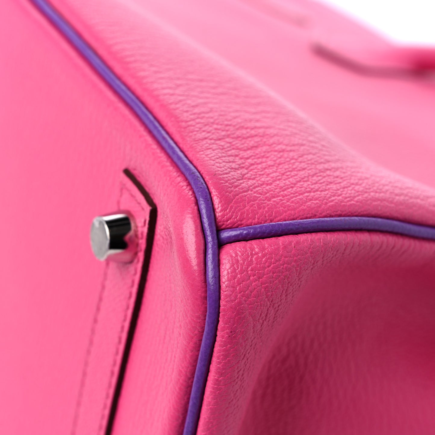 Chevre Mysore Horseshoe Birkin 30 Rose Tyrien Parme