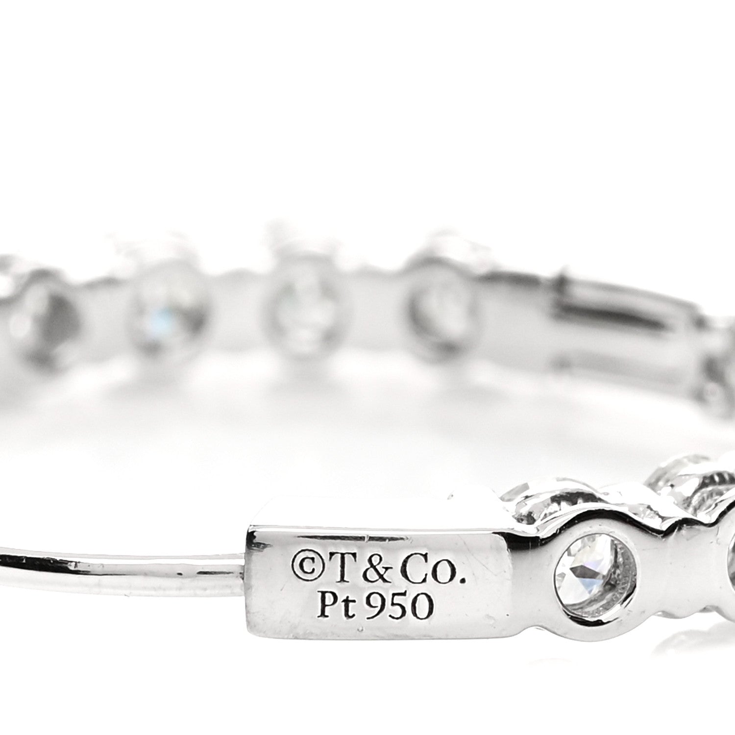 Tiffany Platinum Diamond 2.39ctw Inside-Out Hoop Earrings 4 of 4