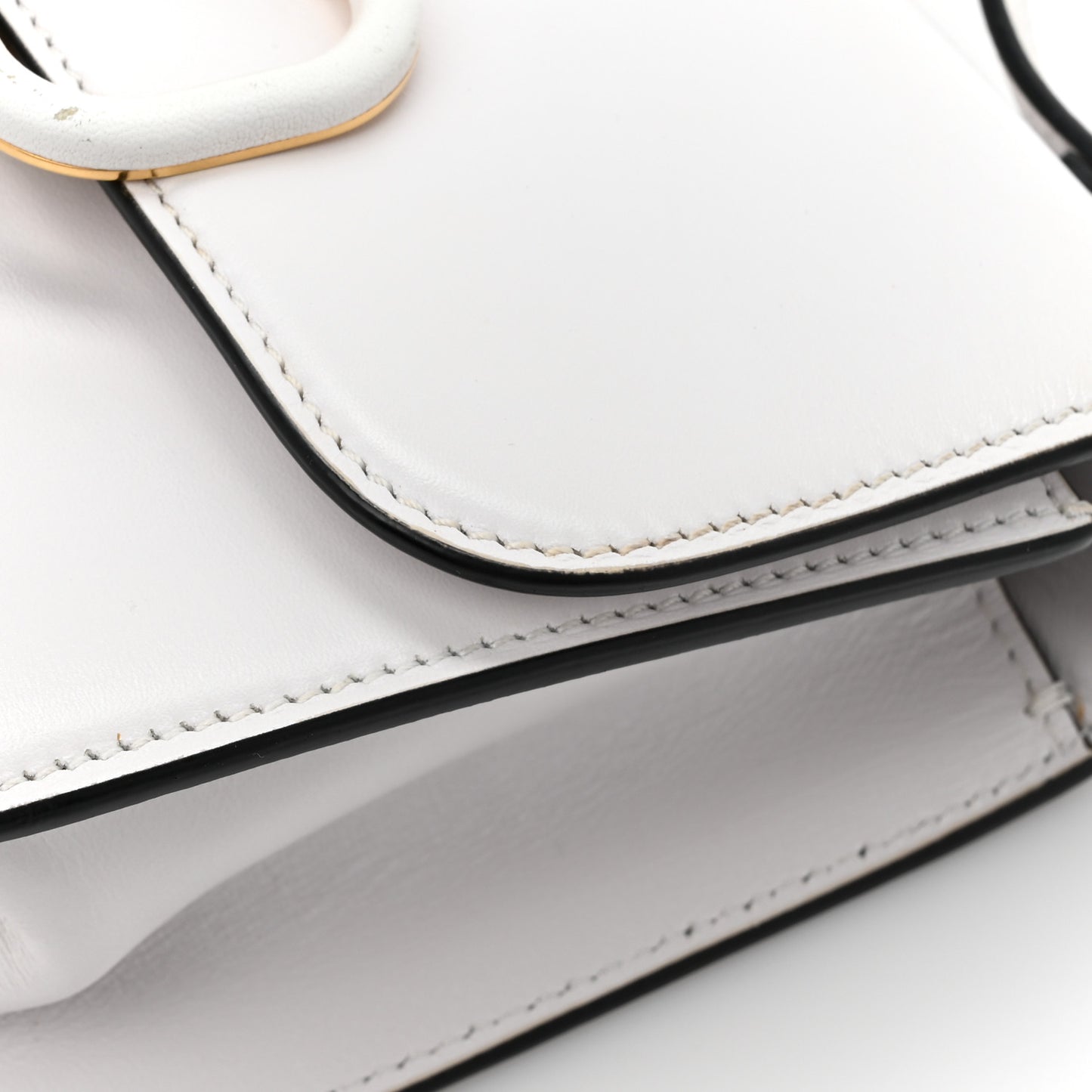 Smooth Calfskin Small VSling Shoulder Bag White