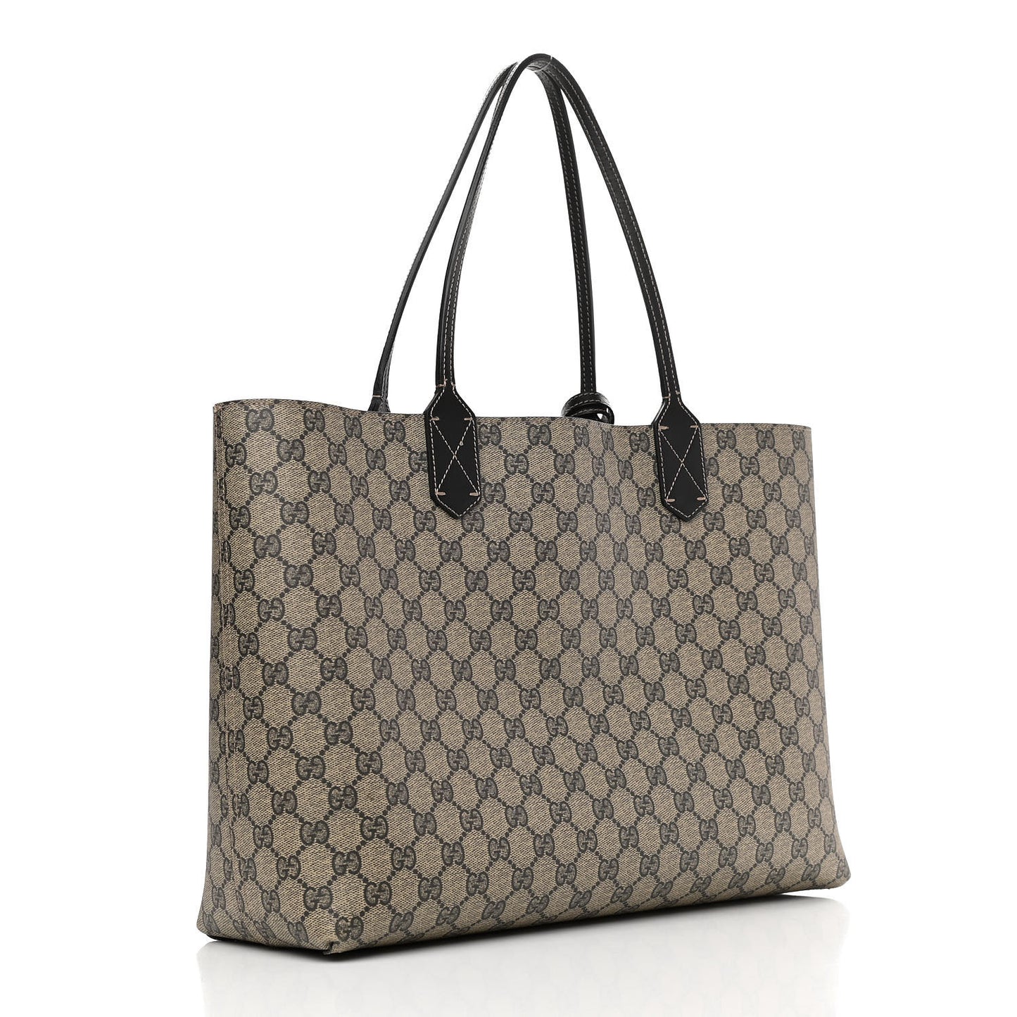 Calfskin GG Supreme Monogram Medium Reversible Tote Black