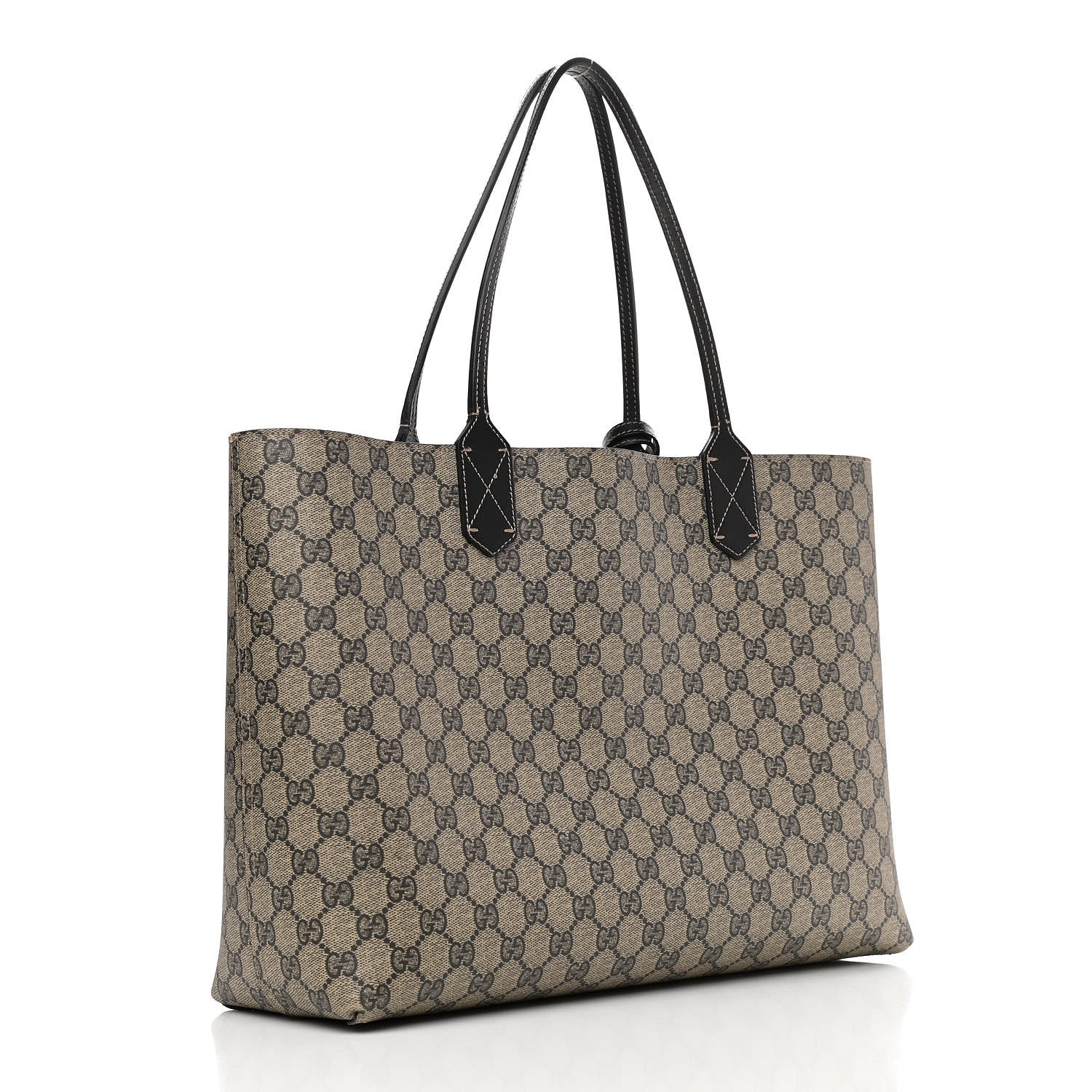 Gucci Calfskin GG Supreme Monogram Medium Reversible Tote Black 4 of 16