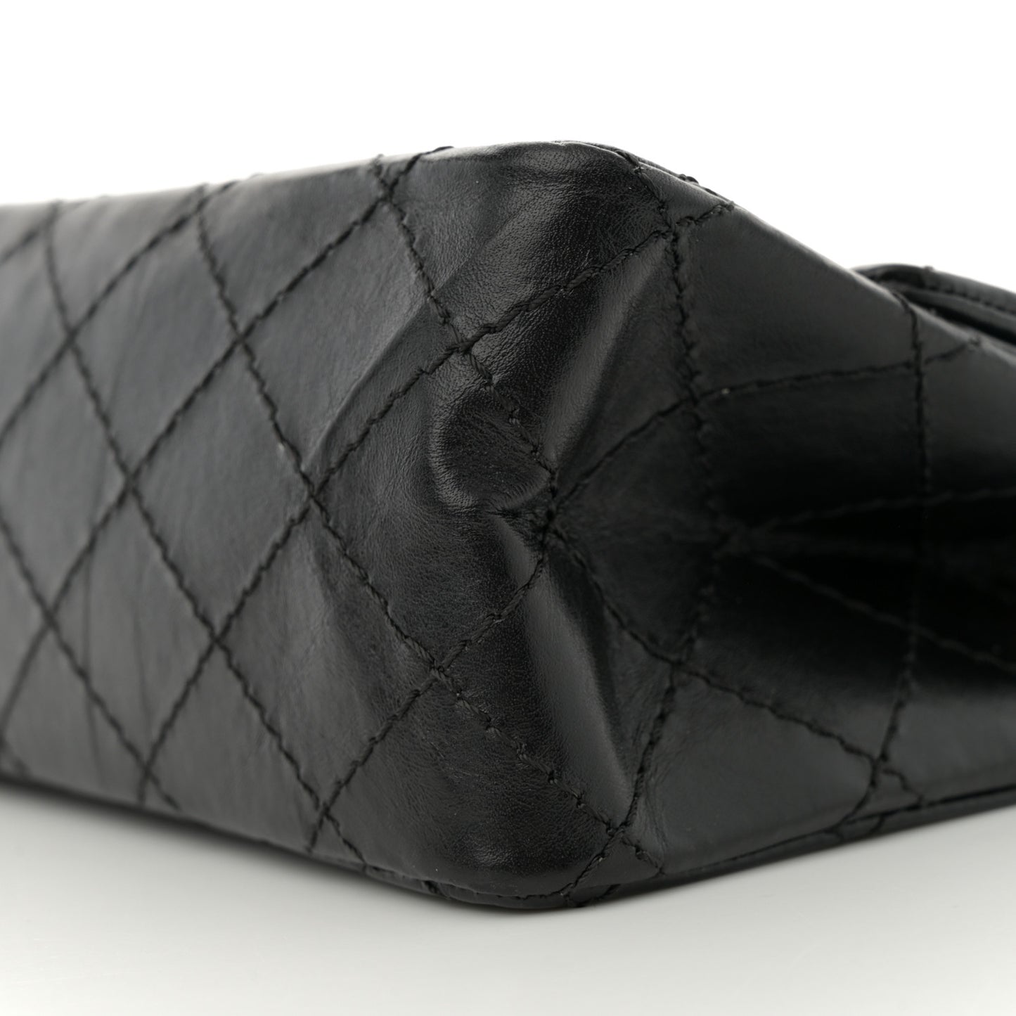 Aged Calfskin Quilted 2.55 Reissue Mini Flap Black