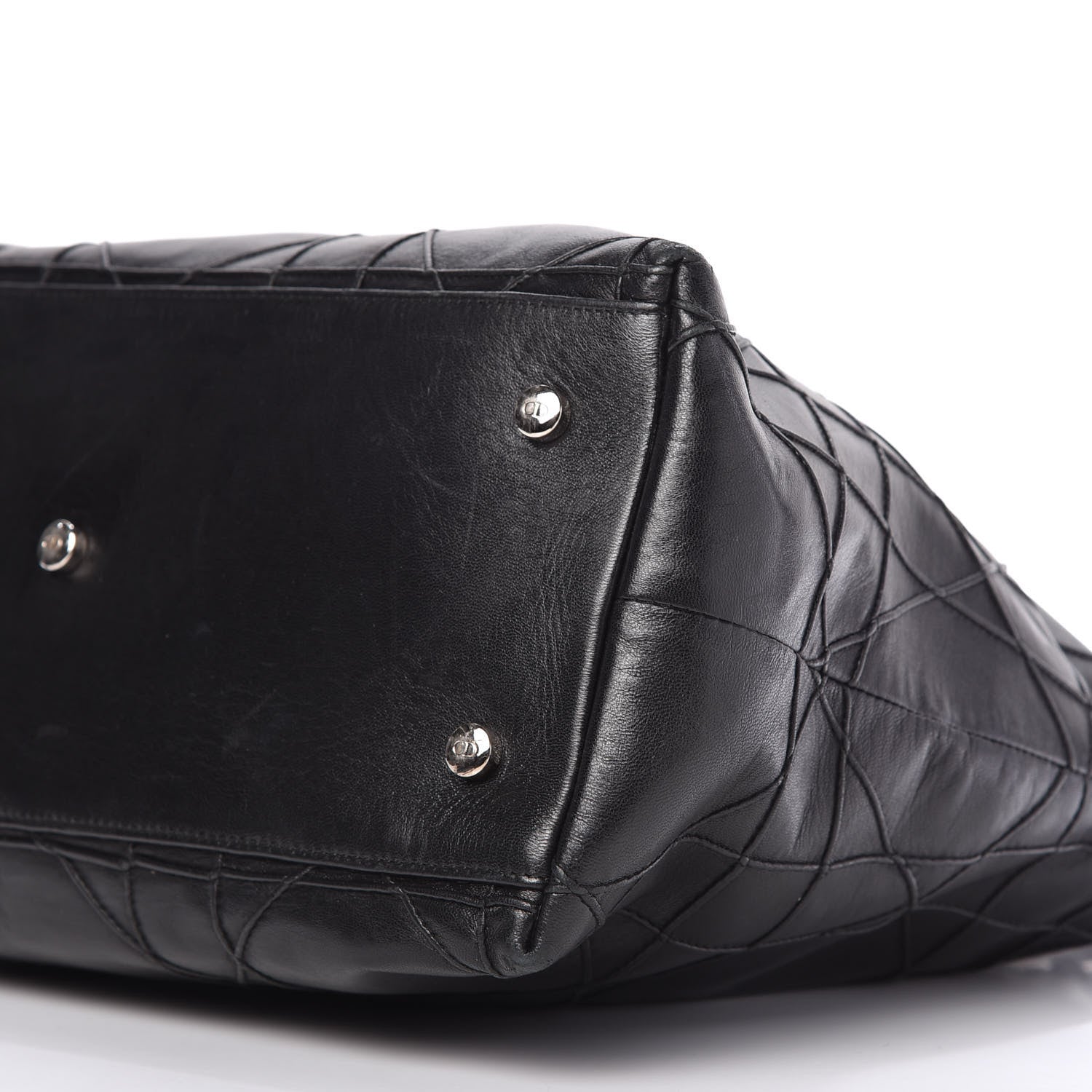 Christian Dior Lambskin Cannage Medium Granville Tote Black 7 of 10