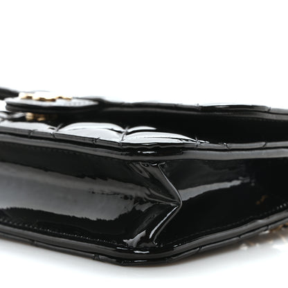 Chanel Patent Calfskin Quilted Flap Phone Holder With Chain Black 11 of 12
