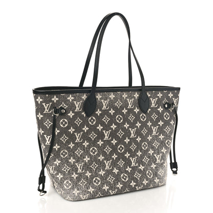 Louis Vuitton LOUIS VUITTON Denim Monogram Jacquard Neverfull MM Grey 4 of 10