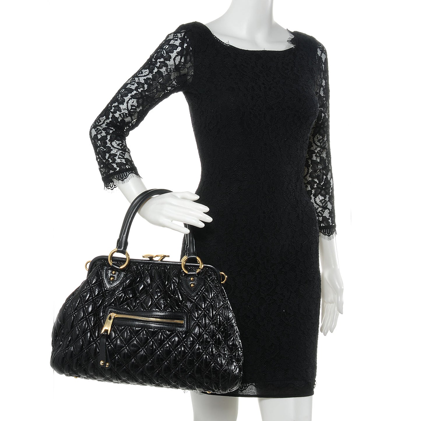 Elastic Quilted Stam Black