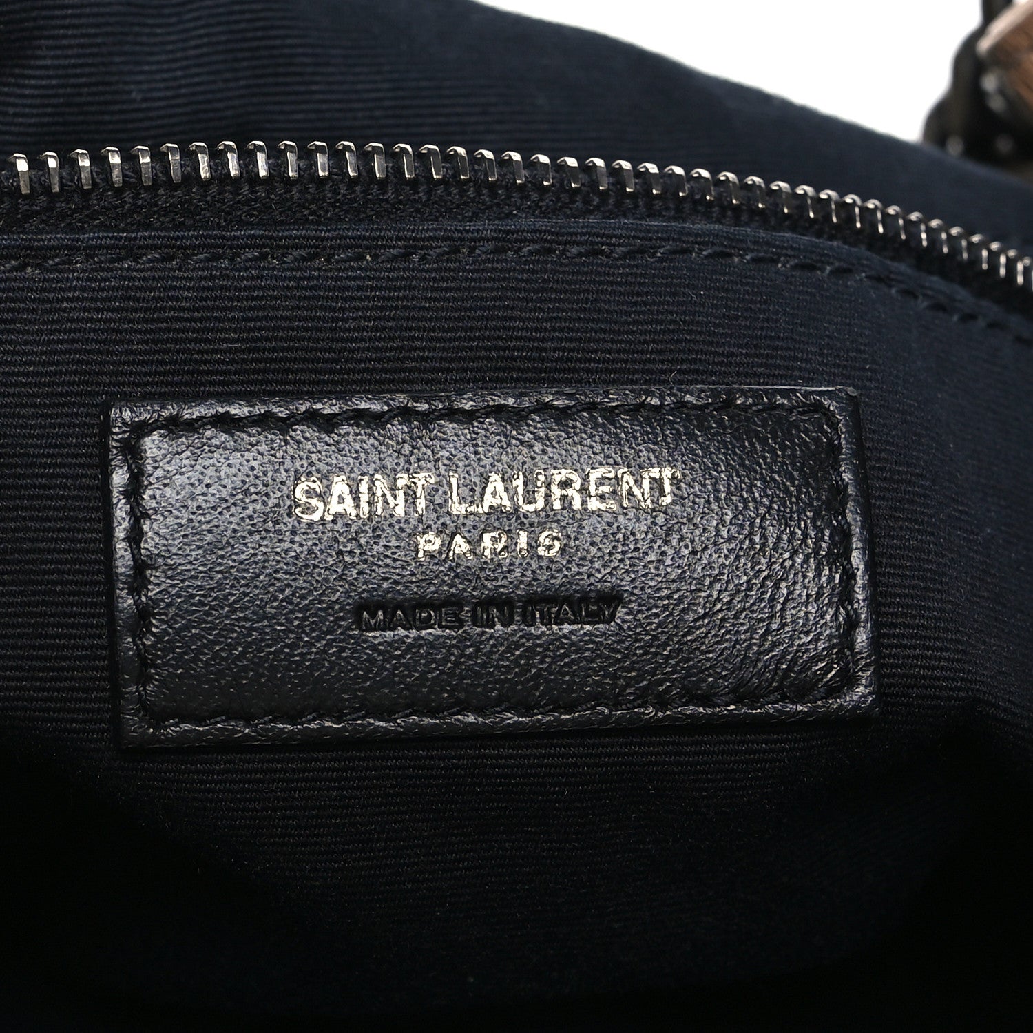 Saint Laurent Pebbled Lambskin Chevron Monogram Large Nolita Beige 6 of 13
