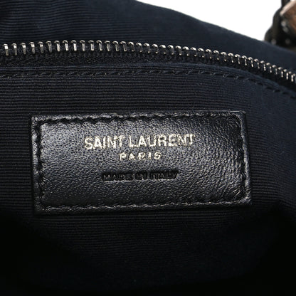 Saint Laurent Pebbled Lambskin Chevron Monogram Large Nolita Beige 6 of 13