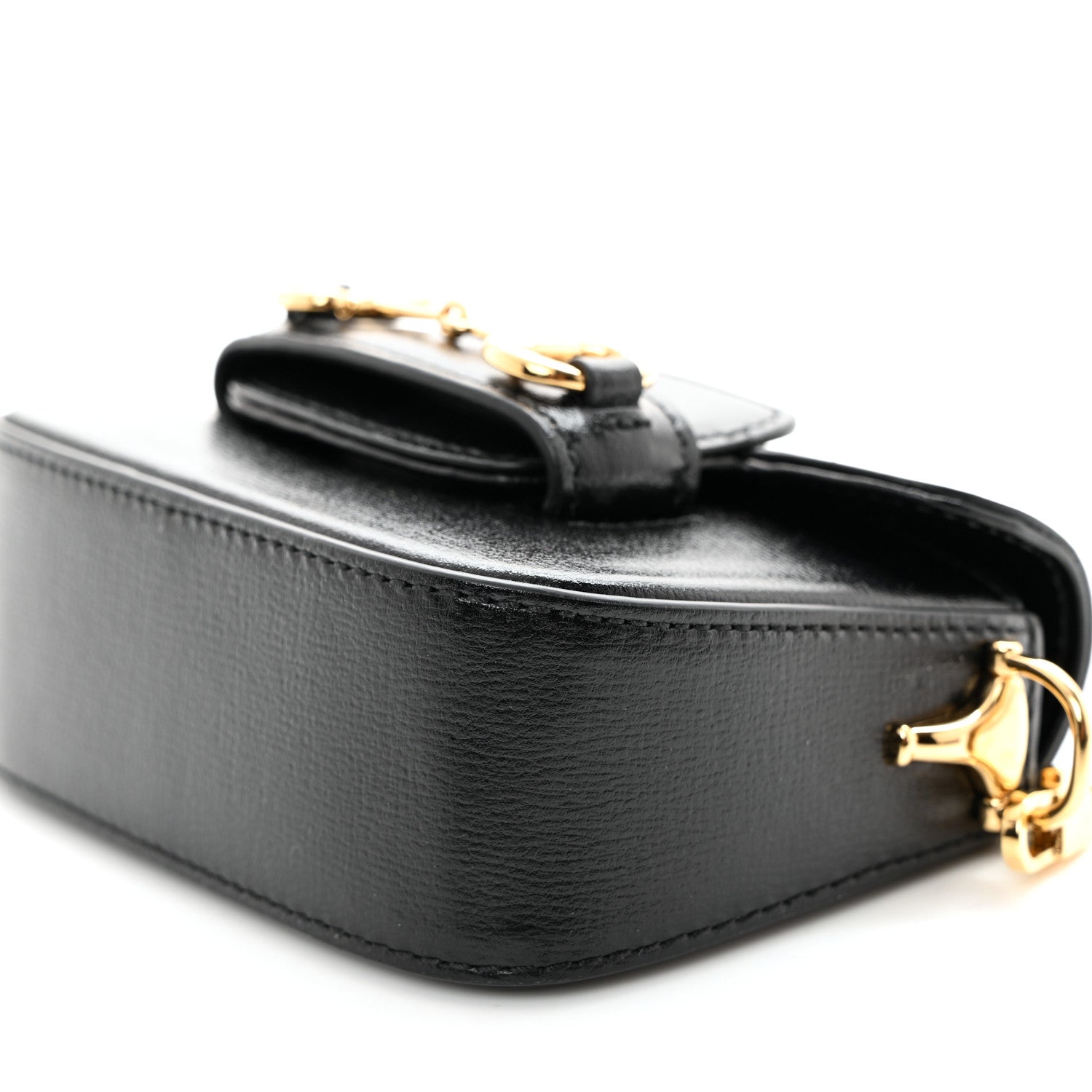 Gucci Azalea Calfskin Web Horsebit 1955 Wallet On Strap Black 10 of 11