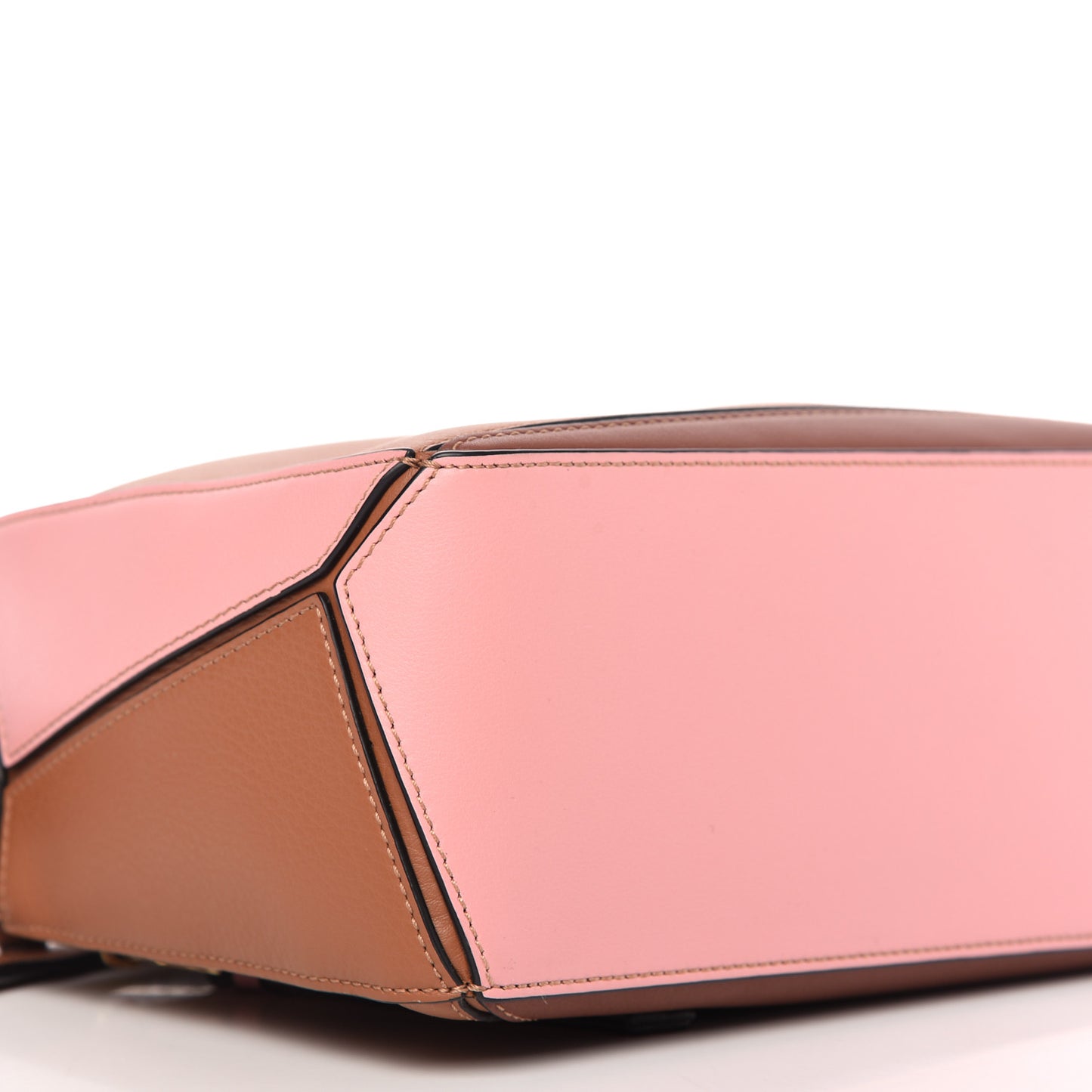 Calfskin Small Puzzle Bag Tan Medium Pink