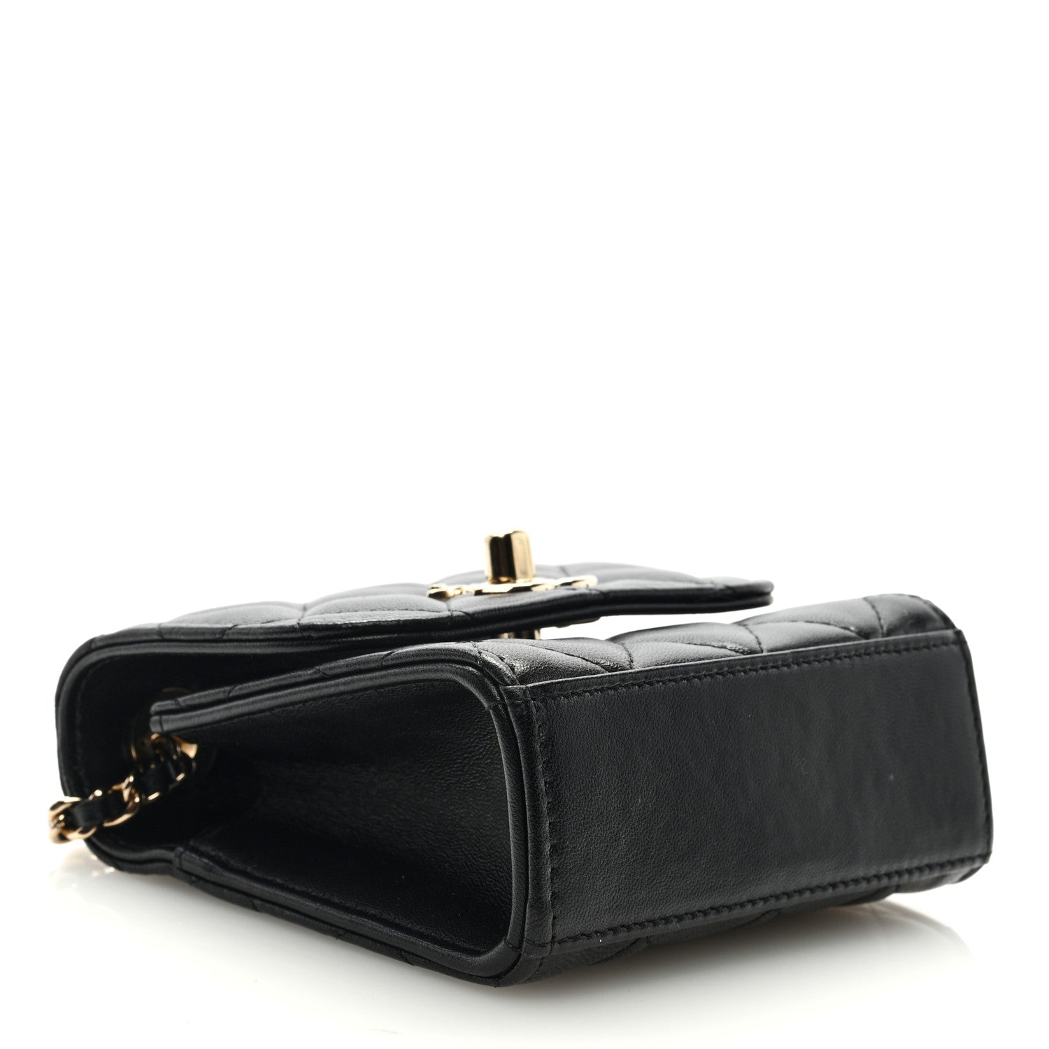 Chanel Lambskin Quilted Mini Trendy CC Chain Wallet Black 4 of 9