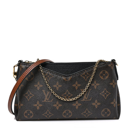 Louis Vuitton Monogram Pallas Clutch Black 1 of 8