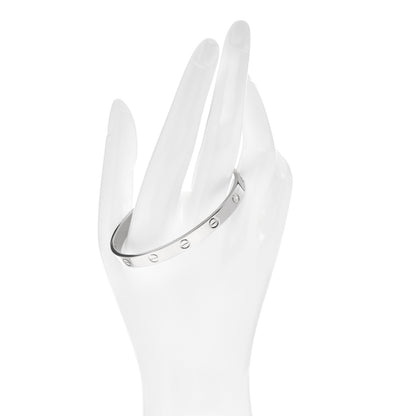 Cartier 18K White Gold LOVE Cuff Bracelet 18 2 of 4
