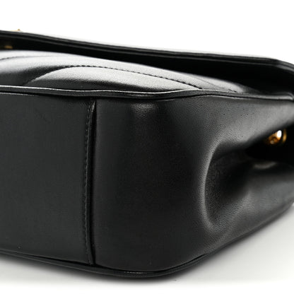 Saint Laurent Lambskin Chevron Quilted Medium Loulou Black 20 of 21