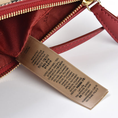 Burberry Horseferry Check Heart Print Crossbody Clutch Bag Parade Red 7 of 8
