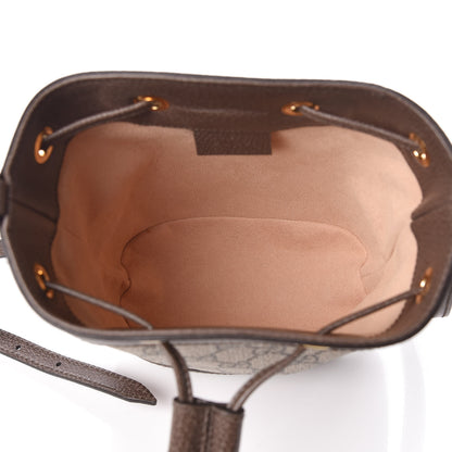 Gucci GG Supreme Monogram Web Mini Ophidia Bucket Bag Brown 5 of 9