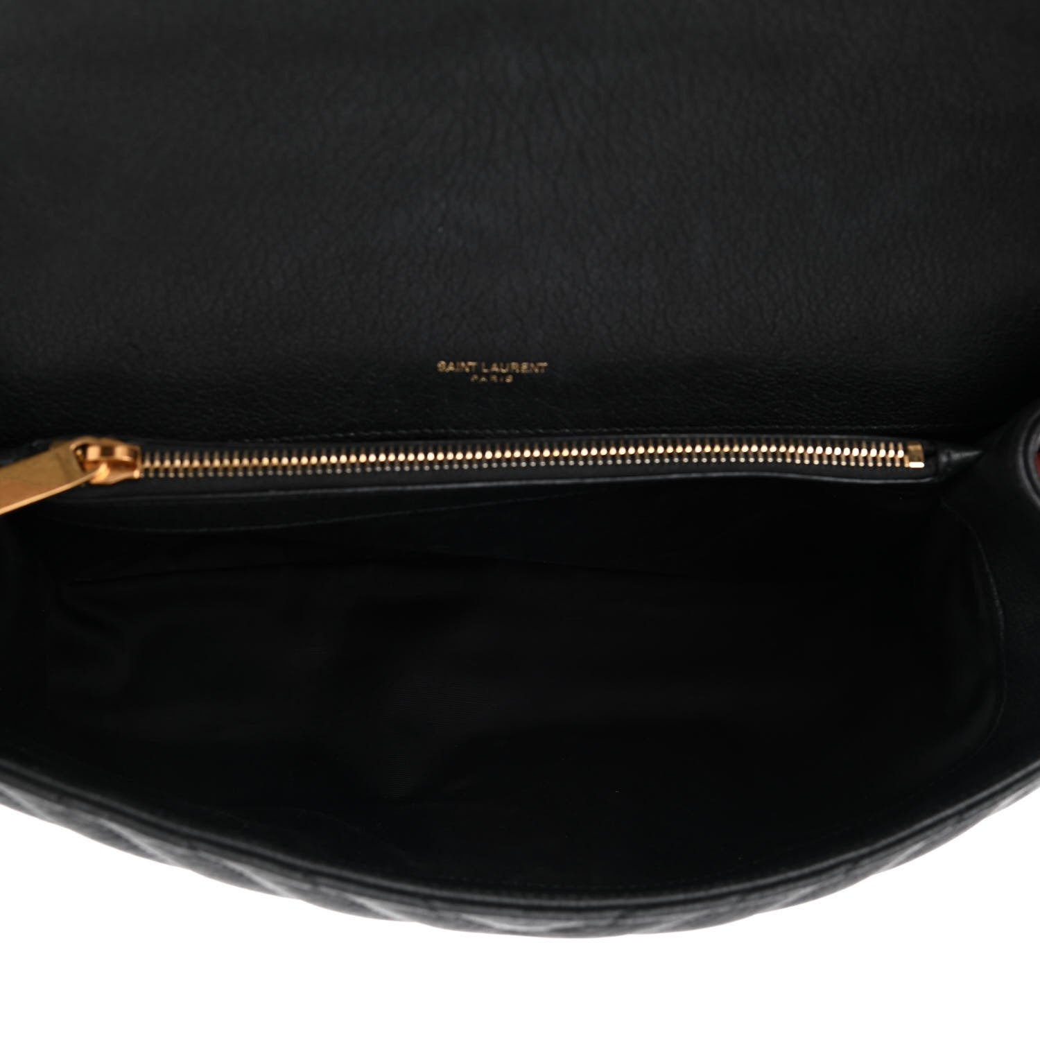Saint Laurent Sheepskin Matelasse Chevron Monogram Large College Satchel Black 5 of 11