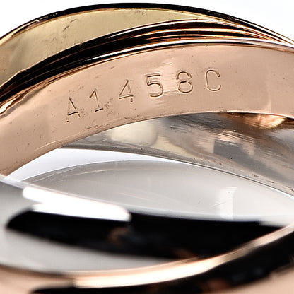 Cartier 18K Pink Yellow White Gold Classic Trinity Ring 49 4.75 5 of 5