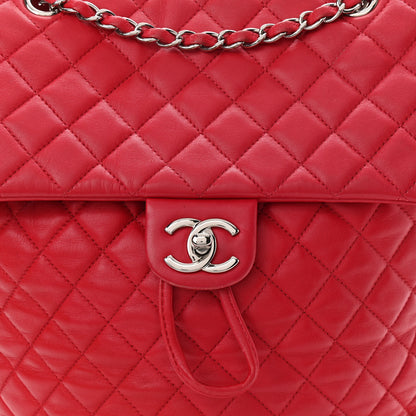 Chanel Lambskin Quilted Large Urban Spirit Backpack Red 8 of 10