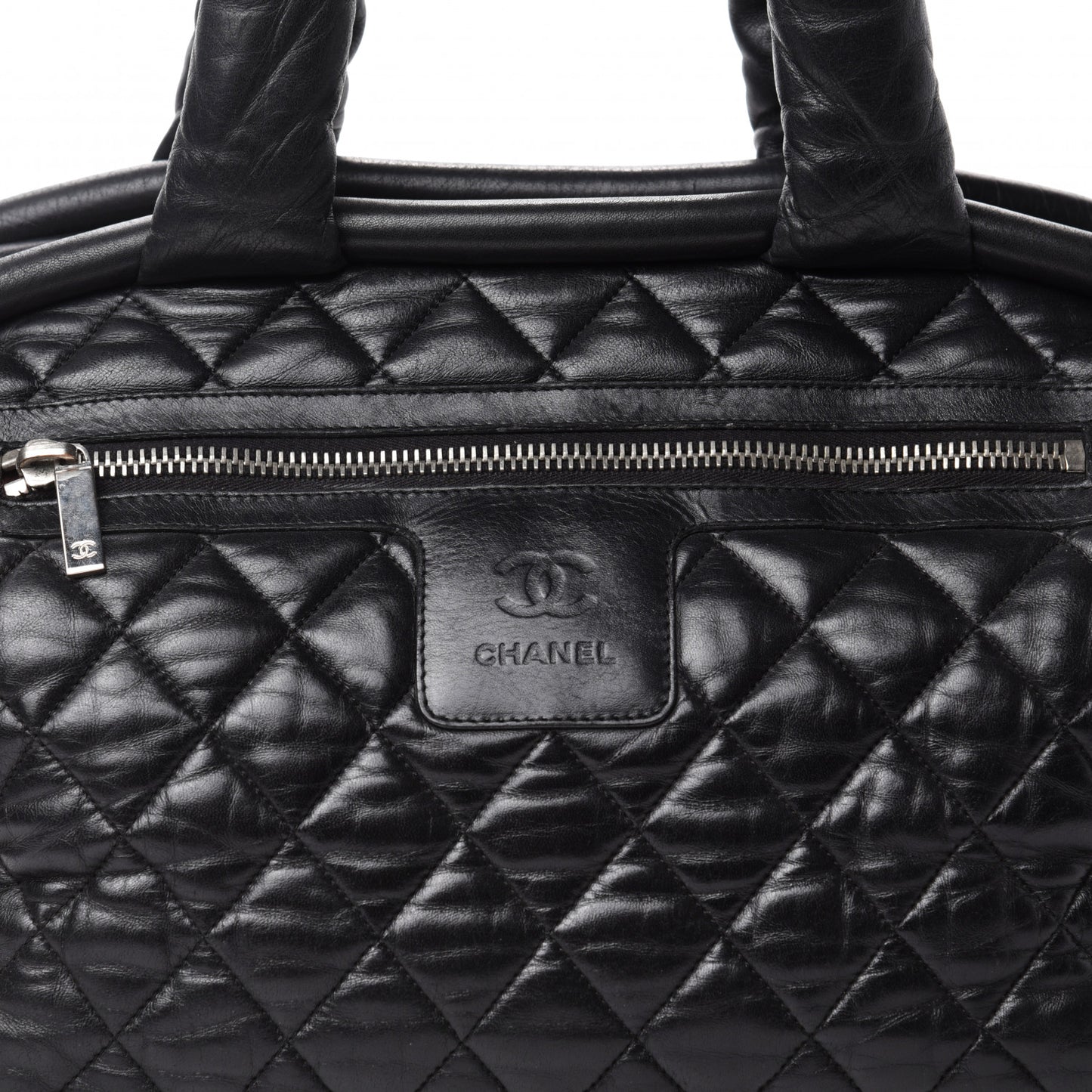 Lambskin Coco Cocoon Bowler Black