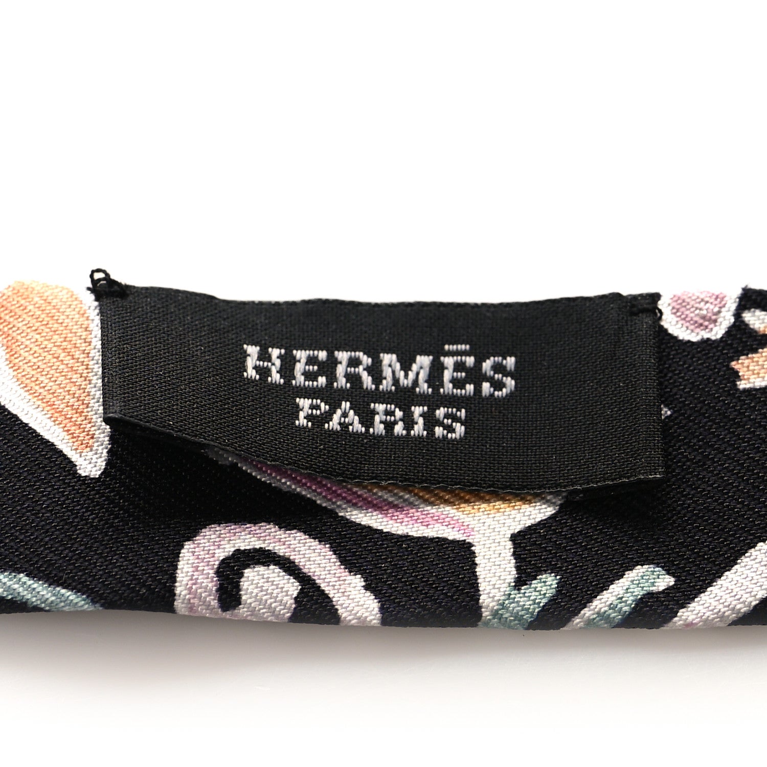 Hermes Silk Isola Di Primavera Doll Twilly Black Vert Rose 3 of 3