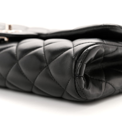 Chanel Lambskin Quilted Clutch With Chain Flap Black 10 of 12