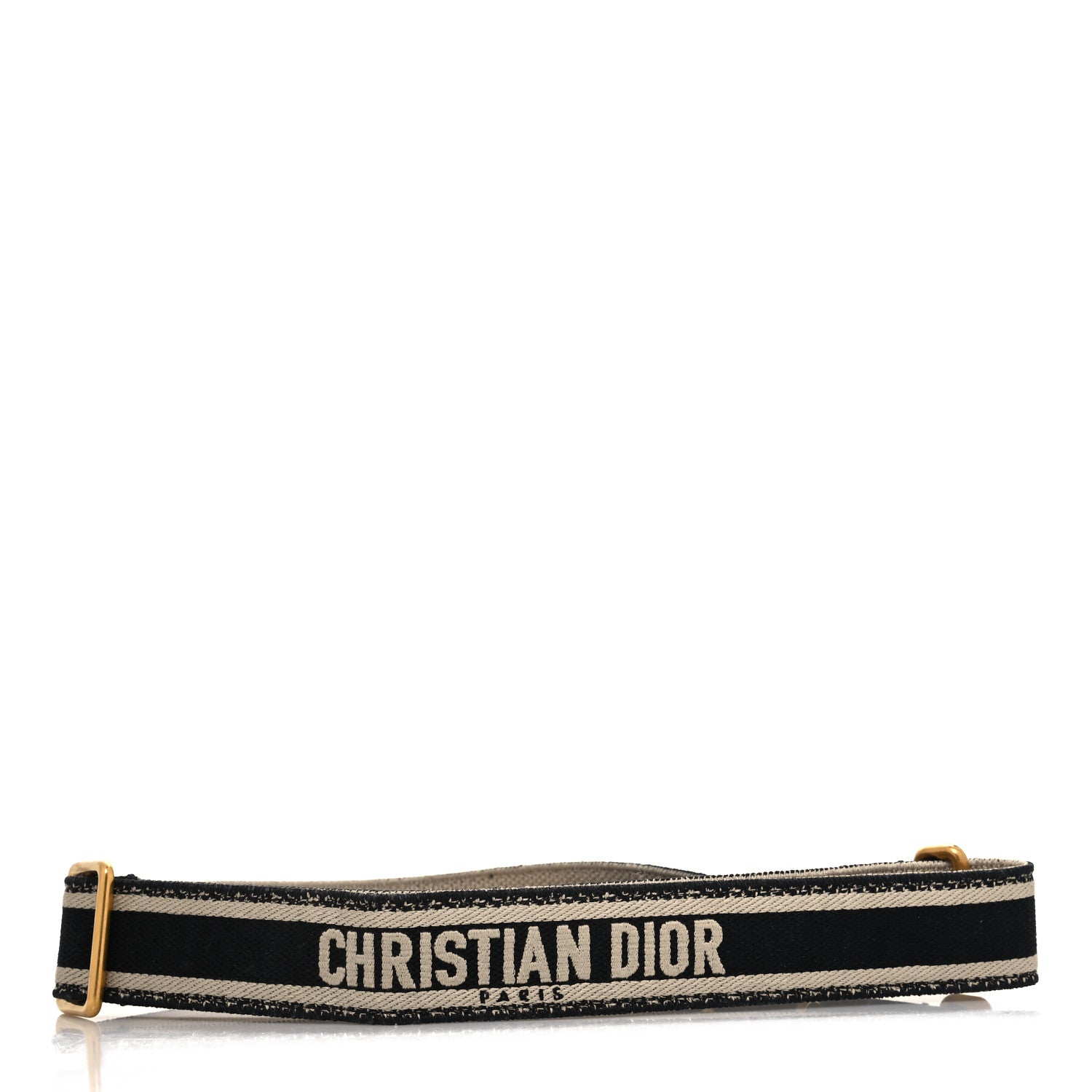 Christian Dior Canvas Embroidered Shoulder Strap Blue 2 of 4
